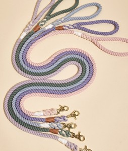 สายจูงสุนัขสีฟ้าอ่อน ทำจากเชือกย้อมสีธรรมชาติ - Product Image 4