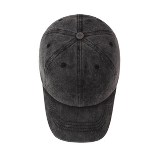 <b>Top</b> Selling Custom 5-Panel Unstructured Vintage Washed <b>Distressed</b> Baseball Cap with Slightly Curved Brim - Product Image 4