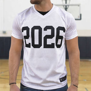 Maillot de football personnalisé en maille 100 % polyester, respirant, léger, écologique, antibactérien, pour entraînement et matchs, OEM 2026 - Product Image 1