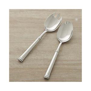 Design rond Manche en résine colorée Ensemble cuillère fourchette à salade en argent poli avec poignée design Best Premium - Product Image 4