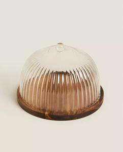 Plat à gâteau en bois et verre de style américain poli pour cadeaux d'affaires - Product Image 5