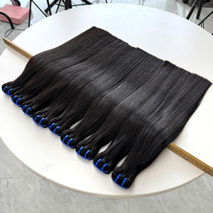 Natural Black Silky Bone Straight Bundles Human Hair Full Ends 100g Double Weft Hair For <b>Sew</b> In And Custom Wigs - Product Image 3