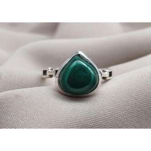 Malachite pierres précieuses bague cadeau pour femmes filles 925 bijoux en argent Sterling en vrac en gros bijoux fête mariage fête porter - Product Image 1