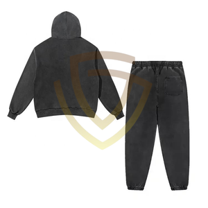 Conjunto Deportivo con Capucha para Hombre, de Alta Calidad, Transpirable, Cómodo, para Invierno, Lavado Ácido, 100% Algodón, Último Diseño - Product Image 2