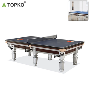 Tablero de fibra media de alta calidad TOPKO, mesa de billar doméstica para sala de juegos, mesa de billar de tela verde - Product Image 2