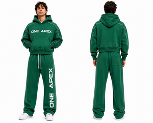 Ensemble de survêtement personnalisé pour femme : sweat à capuche court et pantalon de jogging large en coton épais de qualité supérieure, tenue de sport deux pièces - Product Image 1
