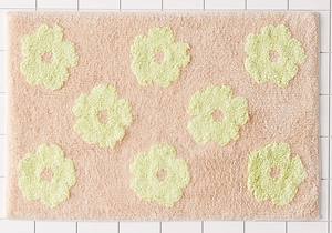 Alfombrilla de baño de microfibra con flores de lujo personalizada, antideslizante, lavable para baños de hotel, duchas caseras, alfombrilla de baño de algodón, características absorbentes - Product Image 3