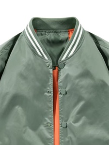 Veste de sport en satin 100% polyester, personnalisable avec le nom de l'équipe et du club, logo, couleur unie, polyester, col rabattu, boutons - Product Image 2