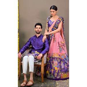 Más demandado tradicional Kalamkari Lehenga Choli con bordado Seqance trabajo para bodas o Navratri a precio de fábrica - Product Image 2