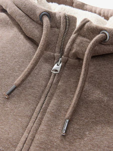 Printed 100% Cotton Men's <b>Full</b> <b>Zip</b> <b>Hoodie</b> Zipper Custom Logo Custom Print Unisex Winter Blank Fleece Regular Fit - Product Image 3