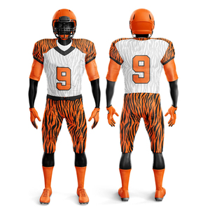 ชุดกีฬาอเมริกันฟุตบอลชายสั่งทำพิเศษ แบบสั้น แห้งเร็ว 100% โพลีเอสเตอร์ ระบายความชื้น ป้องกันรังสียูวี พร้อมโลโก้สั่งทำ - Product Image 2