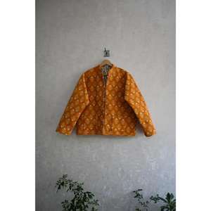 Veste en coton matelassée à manches longues, à imprimé floral fait main, à boutons, réversible, chaude, ethnique, pour l'hiver, pour la saison de printemps - Product Image 2