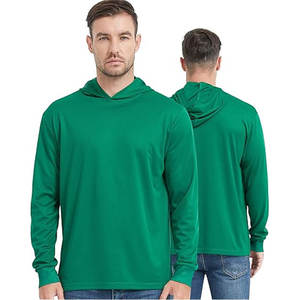 Sudadera con Capucha Ligera para Hombre, 100% Poliéster, Camiseta Deportiva de Manga Larga, Secado Rápido - Product Image 5