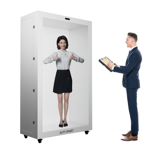 AOYI Transparent LCD Hologram Display with 3D Hologram Box for Digital Signage