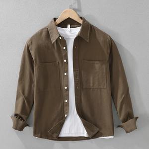 Chemises pour hommes décontractées personnalisables à manches longues, design élégant, en sergé de polyester/coton de haute qualité, anti-froissement - Product Image 5