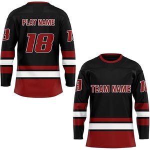 Jersey de hockey sobre hielo personalizado para hombre recién llegado con logotipo sublimado 100% poliéster transpirable y de secado rápido para adultos - Product Image 1