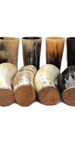 Meilleure qualité corne naturelle écologique fait à la main Style américain verre à Cocktail capacité personnalisée artisans indiens prix bon marché - Product Image 4