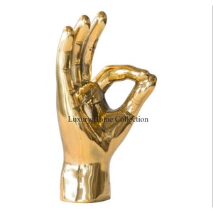 Sculpture décorative en métal en forme de rotation moderne et objet de design luxueux accessoires et fournitures de table faits à la main - Product Image 3