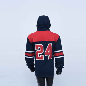 2025 nouveau maillot de Hockey de haute qualité sweats à capuche sur mesure hiver polaire 100% coton surdimensionné solide motif lacets inclus - Product Image 4