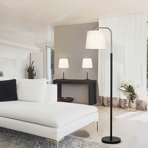 <b>Antique</b> Design Iron Floor Lamp Black Silver Powder Coated Frame White Shade Modern Style Best Quality Hot Sale for Living Room - Product Image 1