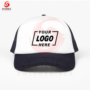 Custom Logo Woven Patch Trucker <b>Hats</b> Mid Profile 6 Panels Sport Caps OEM Vietnam Hip Hop Cotton - Product Image 1