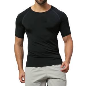 T-shirt de sport unisexe 240 grammes 100% coton tissé à séchage rapide à manches courtes de haute qualité, design streetwear noir pour hommes - Product Image 1