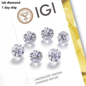 Diamante cultivado en laboratorio con corte brillante redondo certificado por IGI, de 0.3ct a 3ct, color DEF, claridad VVS/VS, suelto, HPHT/CVD, para joyería. - Product Image 6