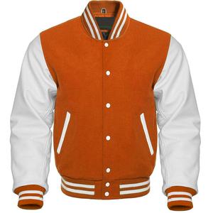 Vente en gros personnalisé blouson aviateur garçons en polyester uni avec logo imprimé Veste de baseball universitaire pour hommes - Product Image 1