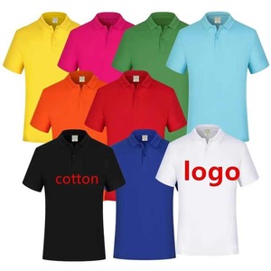 Polo de algodón de secado rápido con logotipo personalizado bordado para hombre con cuello de poliéster liso, polos de golf de estilo informal - Product Image 1