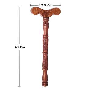 Danda (bâton) de yoga en bois poli de haute qualité, provenant de l'Uttar Pradesh, pour une meilleure circulation respiratoire et des pratiques de yoga améliorées - Product Image 3