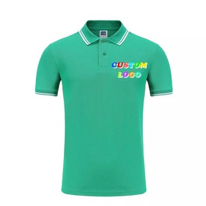 Camiseta de punto con logotipo personalizado impreso para hombre, Polo de Golf, rendimiento - Product Image 1