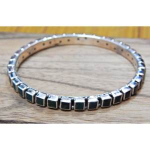 Bracelet de pierres précieuses en onyx vert en argent sterling 925 Cadeau de mariage élégant pour elle Bracelets fins Tailles 2-6 Bracelet en onyx vert - Product Image 5