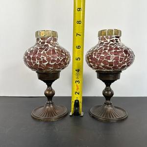 Portavelas de Vidrio Único con Mosaico, Lámpara Votiva Navideña para el Hogar y el Jardín, Portavelas con Mosaico, Velas Aromáticas - Product Image 3