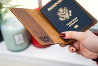 Portefeuille de voyage personnalisé en cuir véritable avec blocage RFID, imprimés animaliers, écologique, fait main, personnalisé, YWCE, luxe, housse de passeport