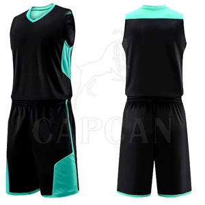 Conjunto corto de sarga de aparejos reversibles para hombre profesional uniforme de baloncesto de patrón personalizado transpirable con técnicas impresas - Product Image 4