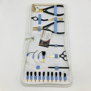 Kit d'outils d'extension de cheveux professionnel or noir Micro-lien pinces Clips ciseaux boucle bande pince acier inoxydable de haute qualité - Product Image 4