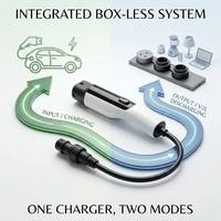 Chargeur EV portable 3,5 kW V2L 16A 240V pour voiture électrique, chargeur d'urgence EV, Type 2 Type 1 GBT, contrôle par application, prise universelle