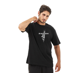 Veliko เสื้อยืดแขนสั้นสำหรับผู้ชายผ้าสแปนเด็กซ์/ ไนลอน260ก. เป็นมิตรกับสิ่งแวดล้อม & แห้งเร็วพิมพ์ลายพาเลสทีนใส่สบายในฤดูร้อน - Product Image 5