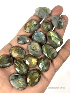 พลอยคาโบชองผสมหลายชิ้นขนาด20ถึง30มม. แบบหลายไฟอัญมณีทรงหลวมตามธรรมชาติ - Product Image 5