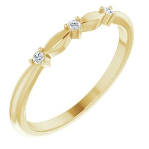 Anillos Apilables con Diamantes Tallados en Rosa - Product Image 1