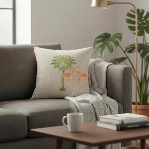 Fundas de Cojín Decorativas de Lujo con Estampado de Palmeras para Sofá, Fundas de Cojín Cuadradas Hechas a Mano Personalizadas - Product Image 4