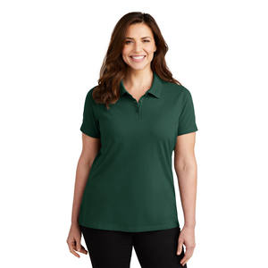 Manga corta con estampado de color sólido personalizado para mujer para polos ropa informal de estilo veraniego de punto transpirable - Product Image 1