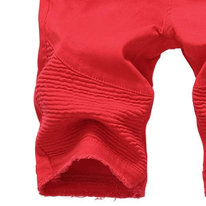 Fournisseur de shorts en jean pour hommes en vrac Shorts en jean déchirés de style de rue à la mode en lavage clair et foncé pour l'été - Product Image 4