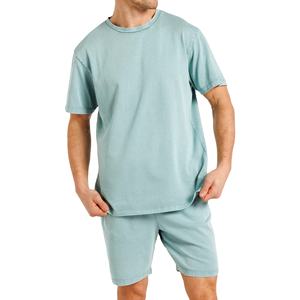 Vêtements de rue d'été décontractés pour hommes vente en gros ensemble de survêtements imprimés deux pièces t-shirt et pantalon respirants - Product Image 5