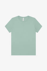 Camisetas de tres mezclas para mujer, de manga corta Camiseta ajustada con cuello redondo para mujer, Camisetas Básicas de doble forro con cuello redondo ajustadas - Product Image 5