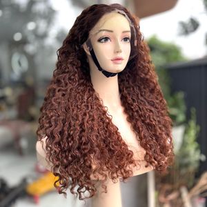 Perruques de cheveux humains naturels bouclés brun Bumerse de haute qualité, couleur naturelle, cheveux humains vietnamiens, cheveux humains réels 2025 - Product Image 4