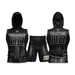 Uniformes de fútbol americano personalizados, conjunto de camiseta y pantalones cortos con estampado por sublimación para ligas y torneos - Product Image 3