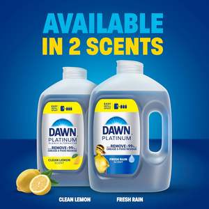 Recharge de savon à vaisselle Dawn Platinum, parfum Fresh Rain, détergent liquide puissant pour éliminer les graisses tenaces - Product Image 2
