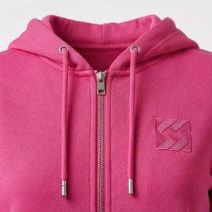 Survêtements en molleton de coton pur pour femmes élégants Logo personnalisable Étiquette de haute qualité Ensembles pour femmes Premium Doux et chaud Vêtements de sport de gym - Product Image 4