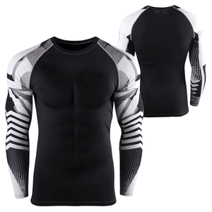 Camiseta de Compresión Rashguard para Hombre, con Logotipo Personalizado al por Mayor, OEM ODM, Sublimada, de Spandex, para Gimnasio, MMA - Product Image 3